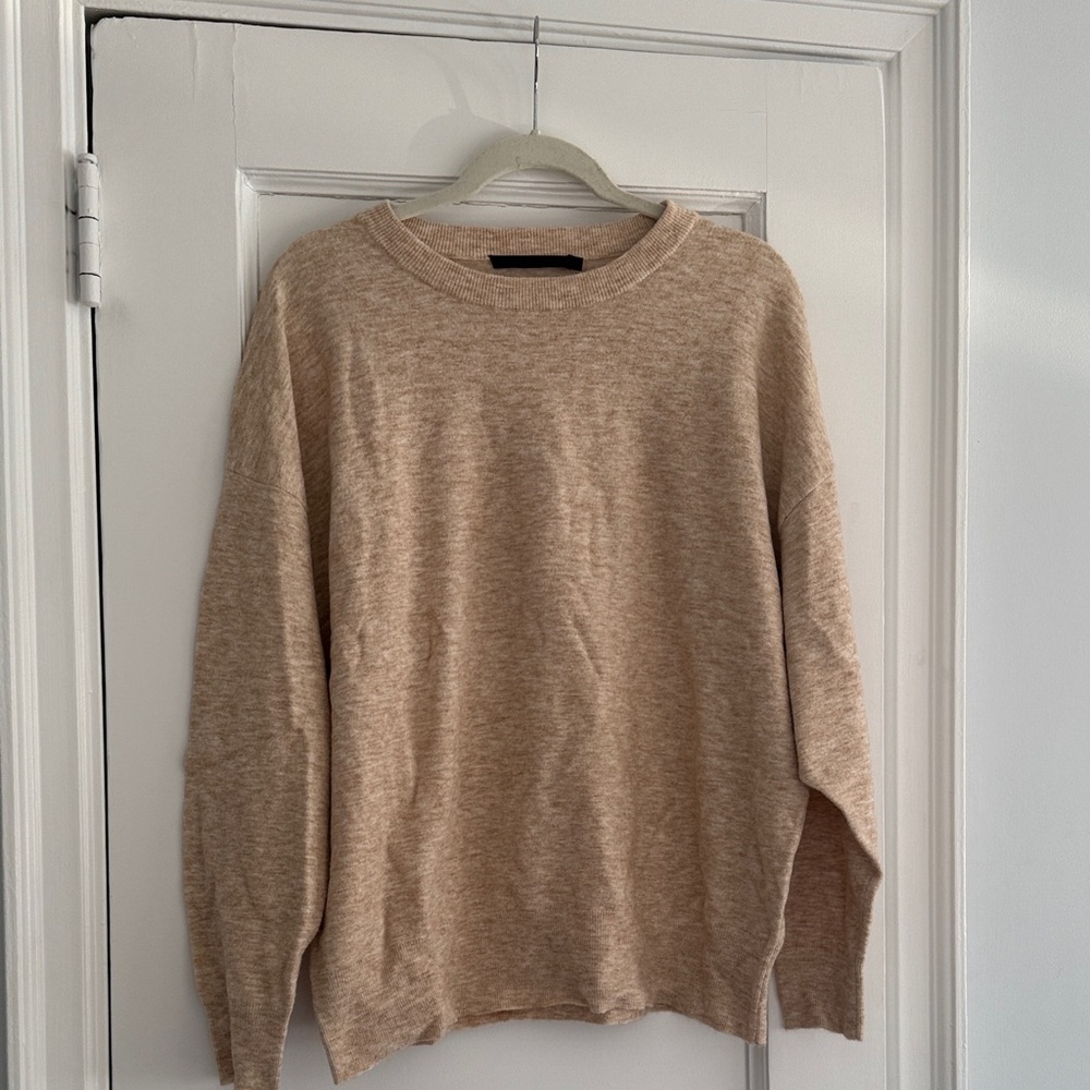 Jenni Kayne Crewneck Sweater in Light Beige